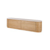 Akita Natural Oak Entertainment Unit - Travertine Top
