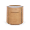 Muse Natural Oak Bedside - Marble Top