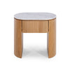 Clover 1 Drawer Bedside - Marble Top