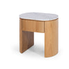 Clover 1 Drawer Bedside - Marble Top