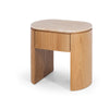 Clover 1 Drawer Bedside - Travertine Top