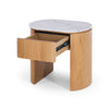 Clover 1 Drawer Bedside - Marble Top