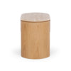 Clover 1 Drawer Bedside - Travertine Top
