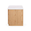 Stash Natural Oak Bedside Table - Marble Top