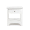 Jessica 1 Drawer Bedside - White