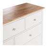 Jessica 3 over 4 Drawer Dresser - Oak Top