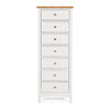 Jessica 7 Drawer Tallboy - Oak Top