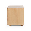 Cube Oak Bed Side Table - Natural