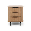 Anders 3 Drawer Bedside Table - Black