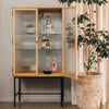 Kobe Fluted Glass Highboard - Natural