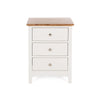 Jessica 3 Drawer Bedside Table - Oak Top