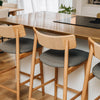 Niles Highback Barstool Fabric Seat