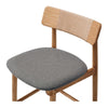 Niles Barstool Highback- Natural w Grey Seat
