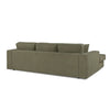 Hugo 3 Seater Reversible Chaise - Pesto