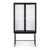 Kobe Fluted Glass Highboard - Black