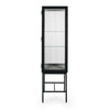 Kobe Fluted Glass Highboard - Black