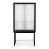 Kobe Fluted Glass Highboard - Black