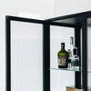 Kobe Fluted Glass Highboard - Black