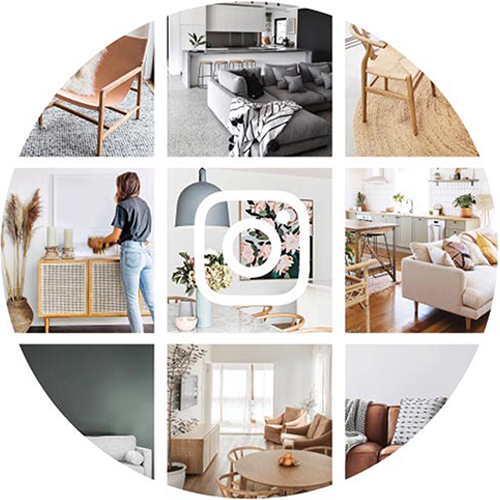 image collage of furniture