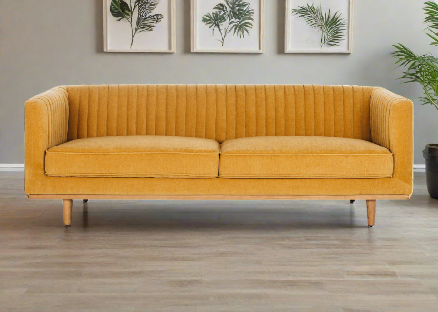 Madison 3 seater sofa - Honey Gold