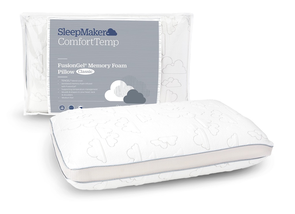Sleepmaker Memory Foam Fusion Gel Pillow 